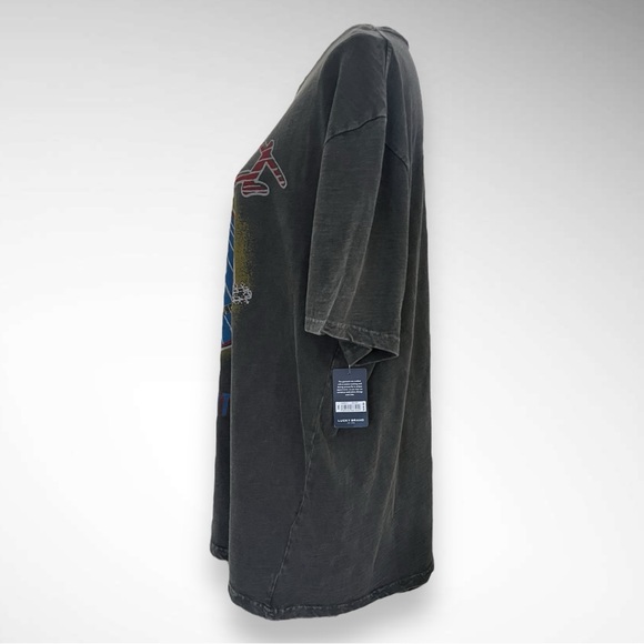 LUCKY BRAND Women's Heather Gray Joan Jett Boyfriend Graphic T-Shirt XXL | NWT - Picture 3 of 11